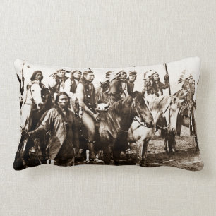 The Mighty Sioux Vintage Indian Warriors Lumbar Cushion
