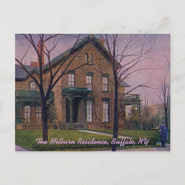 The Milburn Residence Vintage Postcard (Front)