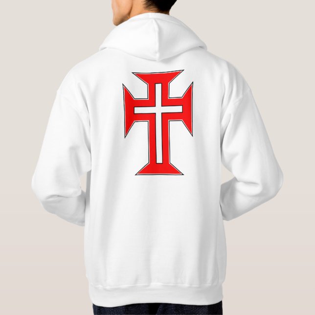 The Military Order of Christ Cross on back Hoodie (Back)