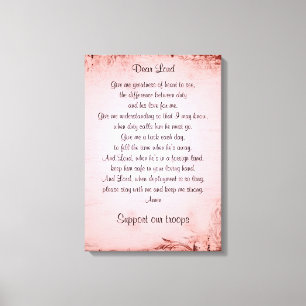 The military wife's prayer canvas print