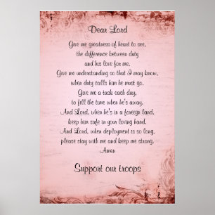 The Military Wife's prayer Poster