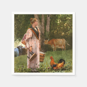 The Milk Maid (Farm Scene) Napkin