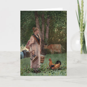 The Milk Maid   Winslow Homer Card
