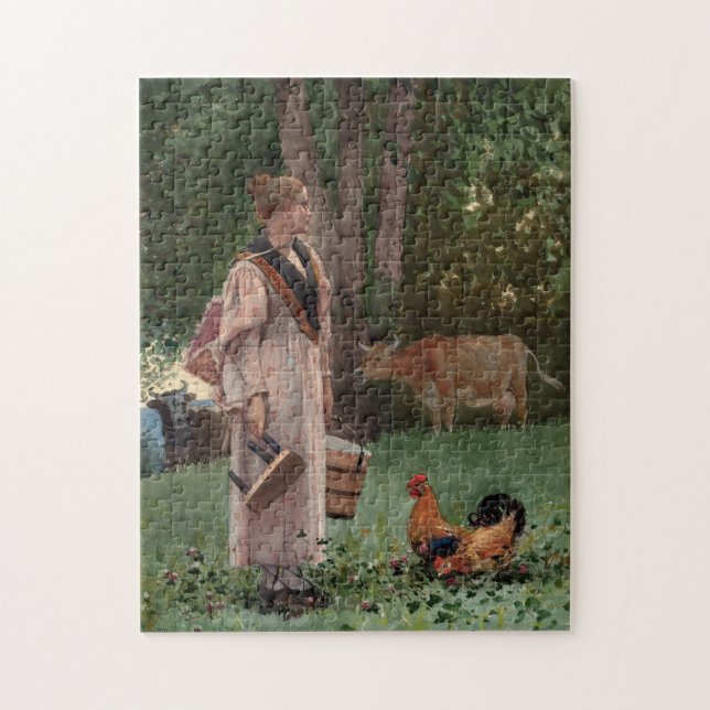 The Milk Maid | Winslow Homer Jigsaw Puzzle (Vertical)