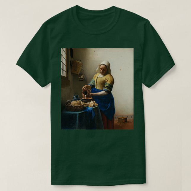 The Milkmaid 1658 Johannes Vermeer T-Shirt (Design Front)