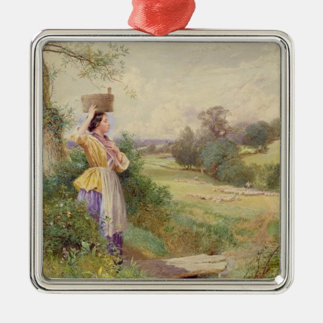 The Milkmaid, 1860 Metal Tree Decoration (Front)