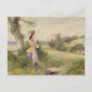 The Milkmaid, 1860 Postcard