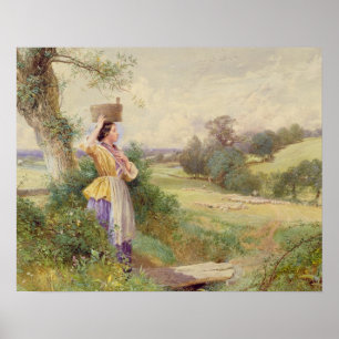 The Milkmaid, 1860 Poster