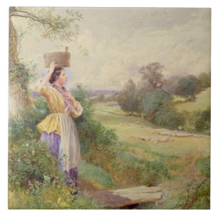 The Milkmaid, 1860 Tile
