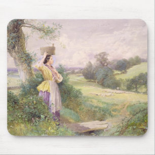 The Milkmaid, 1860 (w/c on paper) Mouse Mat
