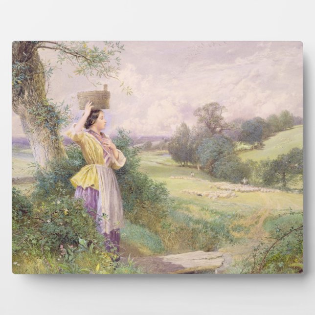 The Milkmaid, 1860 (w/c on paper) Plaque (Front)
