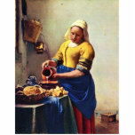 The Milkmaid [1]. By Johannes Vermeer Standing Photo Sculpture<br><div class="desc">The Milkmaid [1]. By Johannes Vermeer 
The Milkmaid [1]. is a work Of The Famous Artist,  Johannes Vermeer . Drawn around Ca. 1660 Using  Oil On Canvas Technique and is located now at Rijksmuseum Amsterdam .  
 
 Visit Our Store,  Zazzle.Com/Artcollection</div>