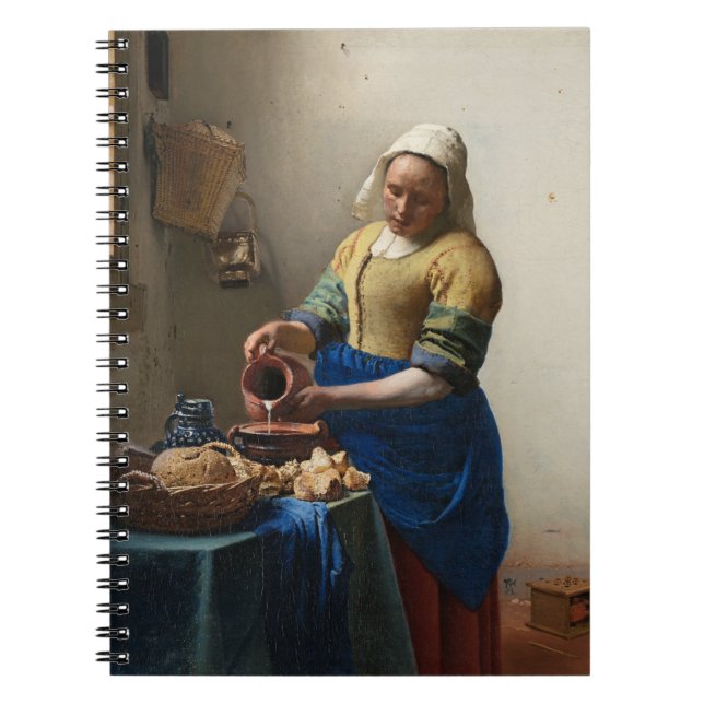 The Milkmaid by Johannes Vermeer, c. 1660 Serving  Notebook (Front)