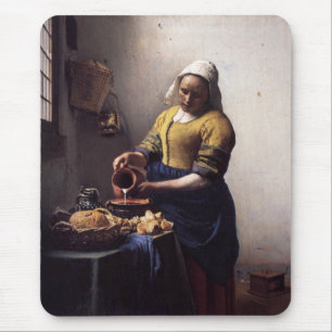 The Milkmaid by Johannes Vermeer Mouse Mat