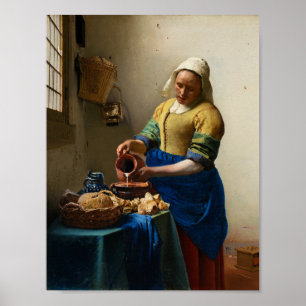 The Milkmaid by Johannes Vermeer Poster