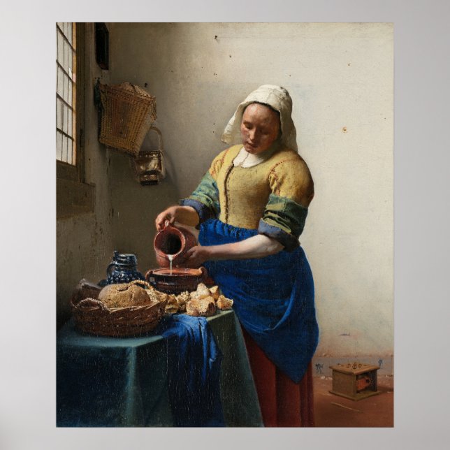 The Milkmaid by Vermeer - Poster (Front)