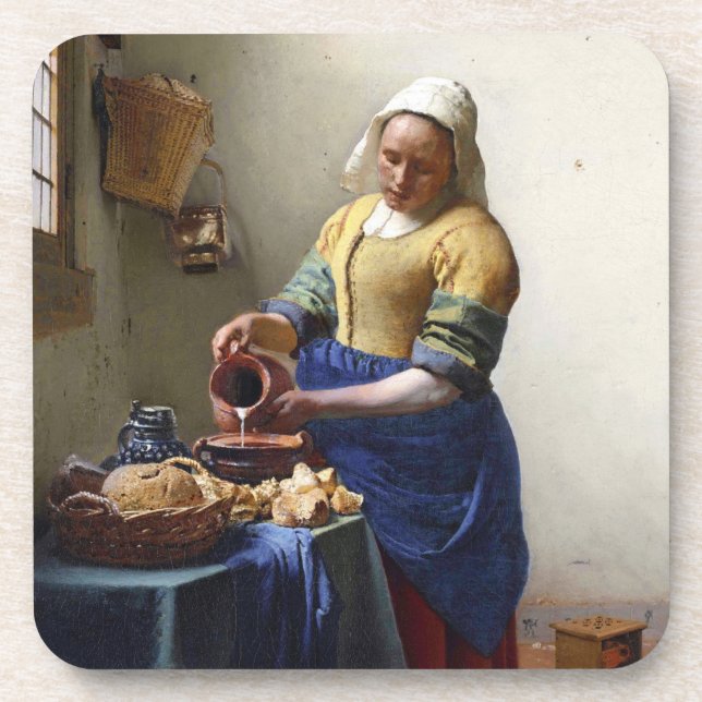 The Milkmaid, c.1658-60 (oil on canvas) Coaster (Front)