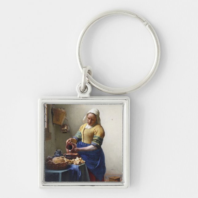 The Milkmaid, c.1658-60 (oil on canvas) Key Ring (Front)
