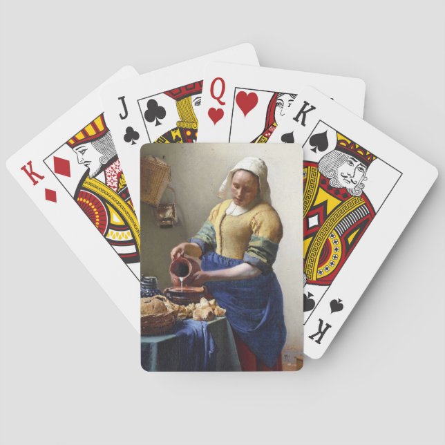The Milkmaid, c.1658-60 (oil on canvas) Playing Cards (Back)