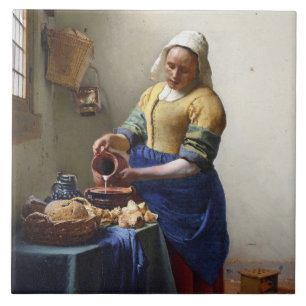 The Milkmaid, c.1658-60 (oil on canvas) Tile
