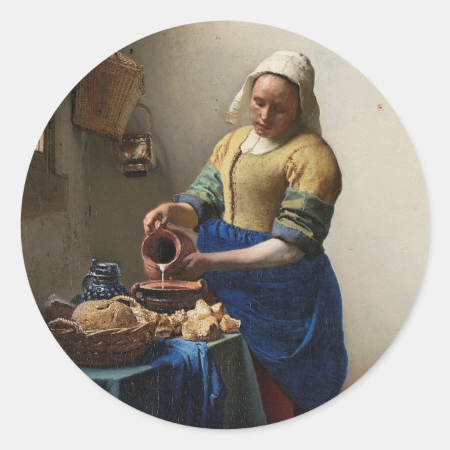 THE MILKMAID CLASSIC ROUND STICKER (Front)