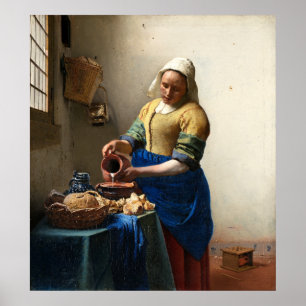 The Milkmaid, Jan Vermeer Poster