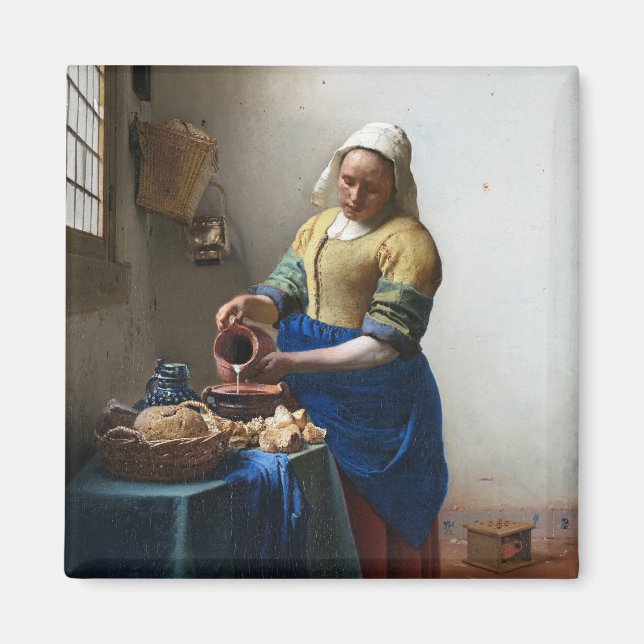 The Milkmaid, Johannes Vermeer, 1657-1658 Magnet (Front)