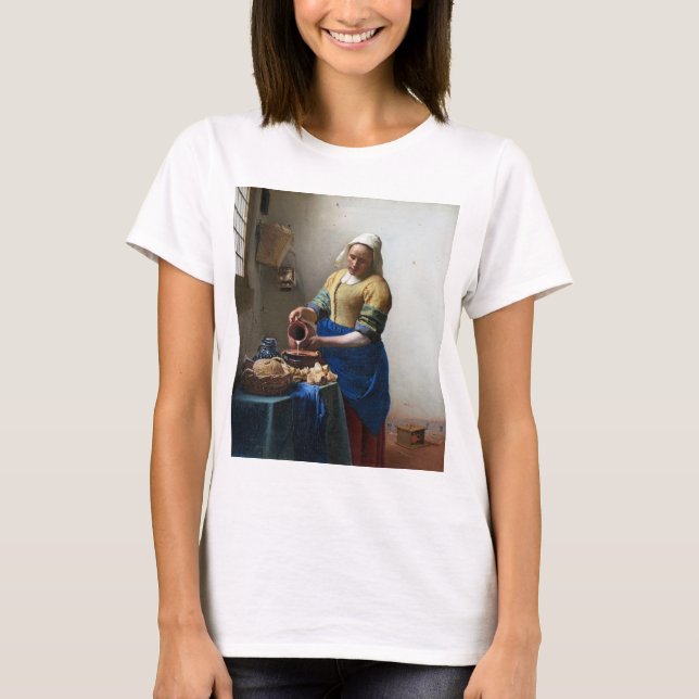 The Milkmaid, Johannes Vermeer, 1657-1658 T-Shirt (Front)