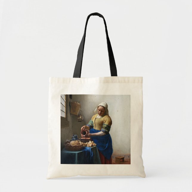 The Milkmaid, Johannes Vermeer, 1657-1658 Tote Bag (Front)