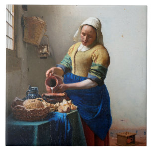 The Milkmaid, Johannes Vermeer Tile