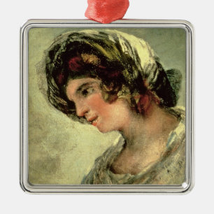 The Milkmaid of Bordeaux, c.1824 (oil on canvas) Metal Tree Decoration