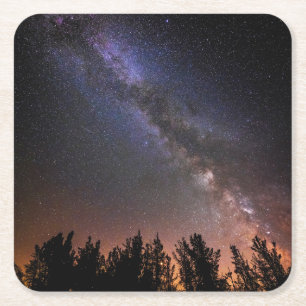 The Milky Way   Rose Valley, California Square Paper Coaster