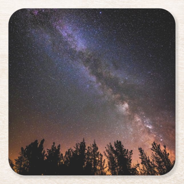 The Milky Way | Rose Valley, California Square Paper Coaster (Front)