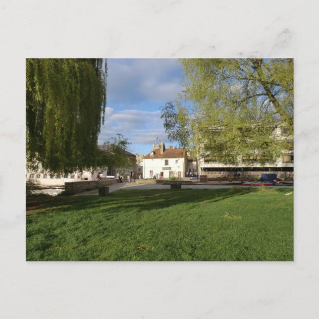 The Mill Pub and Mill Pond in Cambridge Postcard (Front)