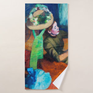 The Millinery Shop, Edgar Degas Bath Towel