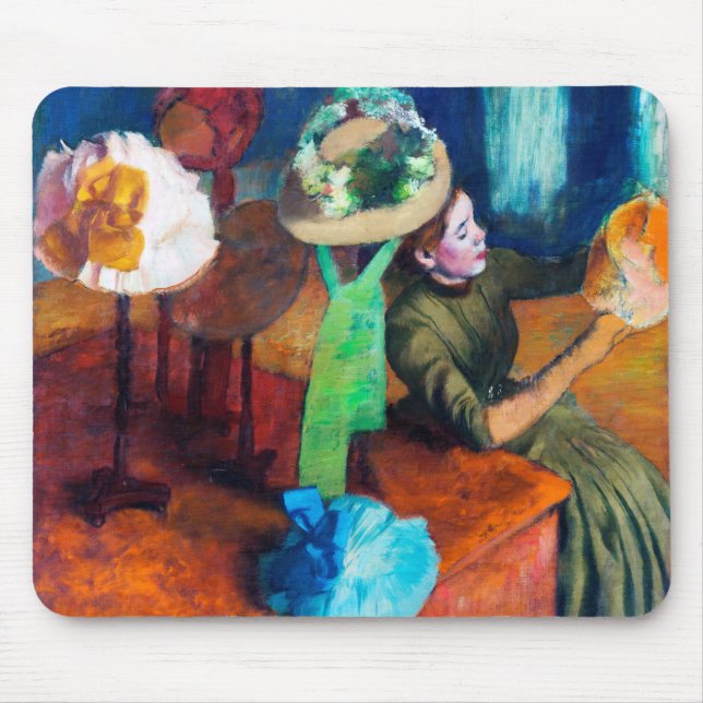 The Millinery Shop, Edgar Degas Mouse Mat (Front)
