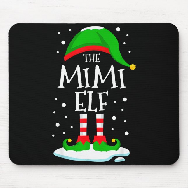 The Mimi Elf Christmas Family Matching Xmas Grandm Mouse Mat (Front)