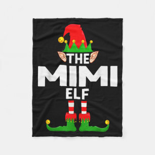 The Mimi Elf Family Christmas Pajama Party Fleece Blanket