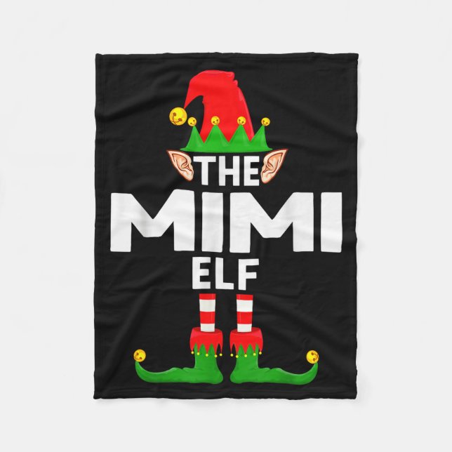 The Mimi Elf Family Christmas Pajama Party  Fleece Blanket (Front)