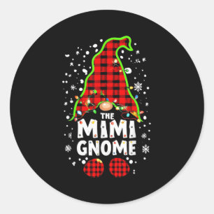 The Mimi Gnome Matching Family Christmas Outfit Gr Classic Round Sticker