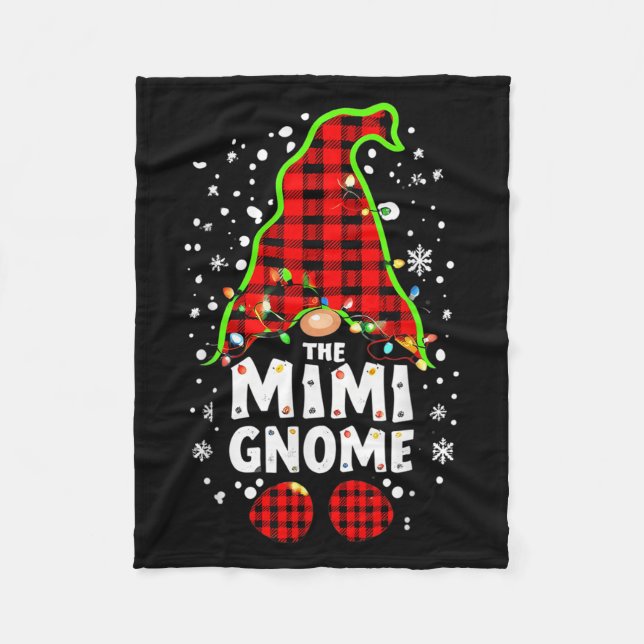 The Mimi Gnome Matching Family Christmas Outfit Gr Fleece Blanket (Front)