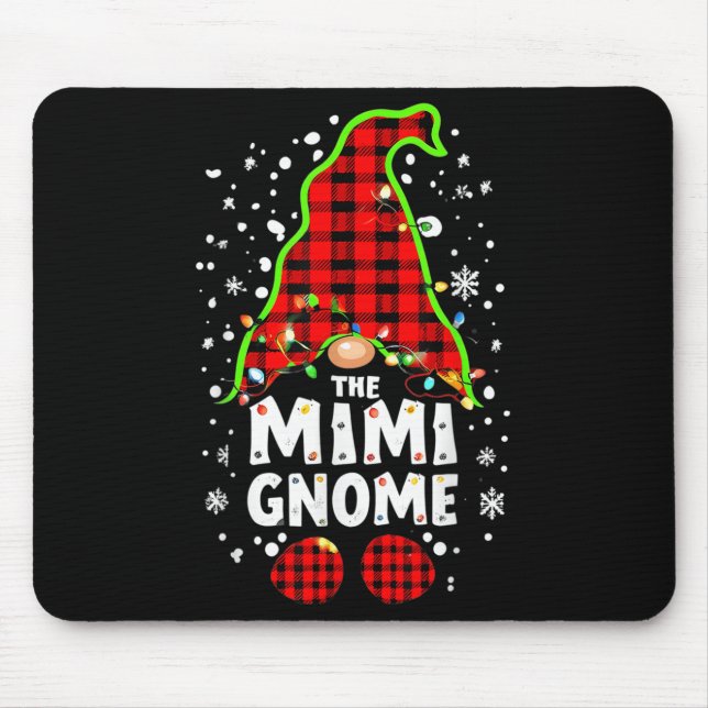 The Mimi Gnome Matching Family Christmas Outfit Gr Mouse Mat (Front)