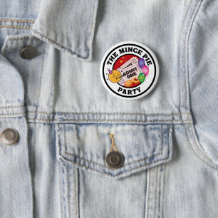 The Mince Pie Party 6 Cm Round Badge