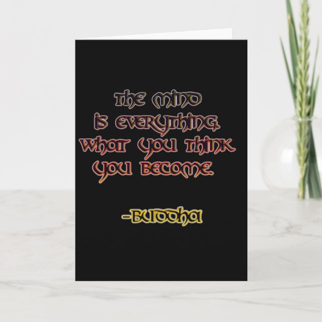The Mind Buddha Quote Card (Front)
