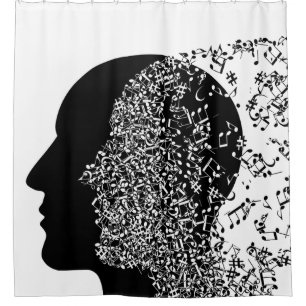 The Mind of Music Shower Curtain