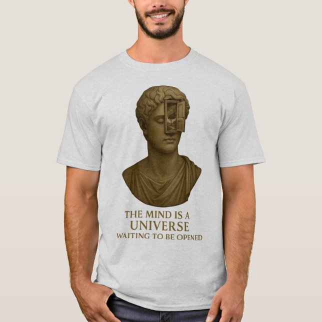 THE MIND UNVEILED – A Marble Reflection T-Shirt (Front)