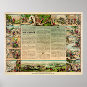 The miners pioneer ten commandments of 1849 poster