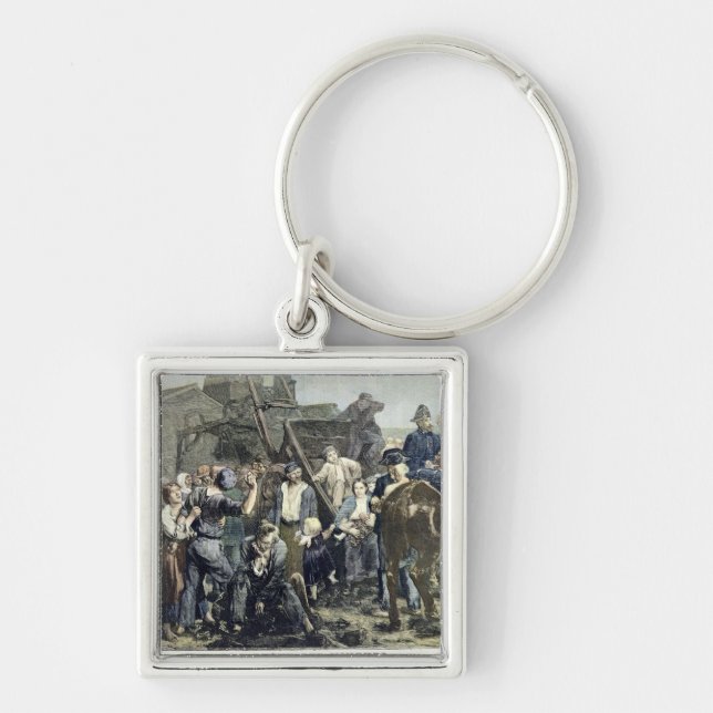 The Miner's Strike in Carmaux Key Ring (Front)