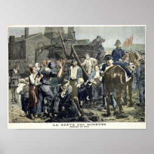 The Miner's Strike in Carmaux Poster