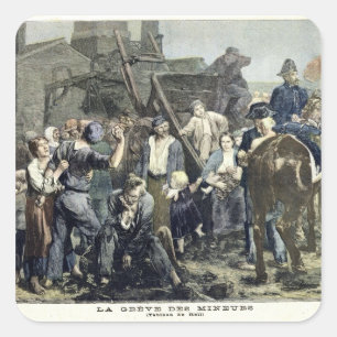 The Miner's Strike in Carmaux Square Sticker
